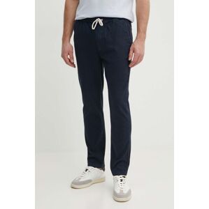 Nohavice Pepe Jeans pánske, tmavomodrá farba, strih chinos