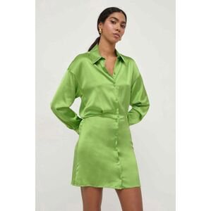 Šaty Patrizia Pepe zelená farba, mini, áčkový strih
