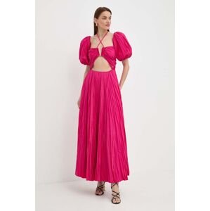 Šaty Luisa Spagnoli RUNWAY COLLECTION ružová farba, maxi, áčkový strih, 541115