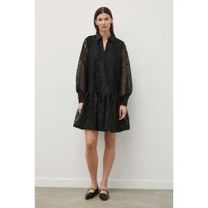 Šaty Bruuns Bazaar AmbrosiaBBAvril dress čierna farba, mini, áčkový strih, BBW3835