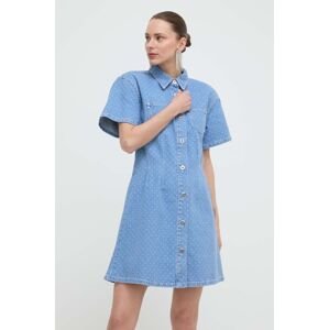 Rifľové šaty Custommade mini, rovný strih