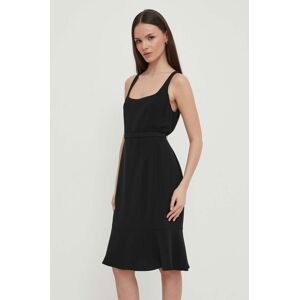 Šaty Lauren Ralph Lauren čierna farba, mini, rovný strih, 250933462