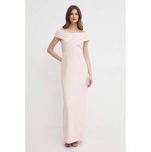 Šaty Lauren Ralph Lauren ružová farba, maxi, rovný strih, 253936391