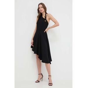 Šaty Versace Jeans Couture čierna farba, mini, áčkový strih