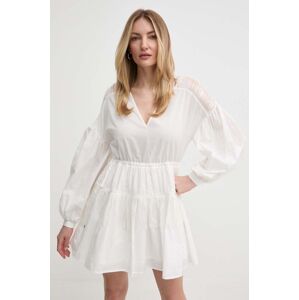 Bavlnené šaty Pinko béžová farba, mini, oversize, 103741 A1XN