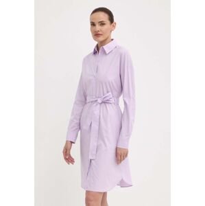 Bavlnené šaty Armani Exchange fialová farba, mini, oversize, 3DYA32 YN4RZ