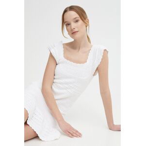 Bavlnené šaty Pepe Jeans GESA DRESS biela farba, mini, rovný strih, PL953524