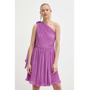 Šaty Marella fialová farba, mini, áčkový strih, 2413221102200