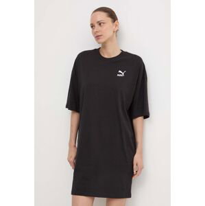 Bavlnené šaty Puma BETTER CLASSIC čierna farba, mini, oversize, 624232