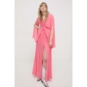 Šaty Aniye By ružová farba, maxi, áčkový strih