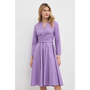 Bavlnené šaty MAX&Co. fialová farba, mini, áčkový strih, 2416221154200