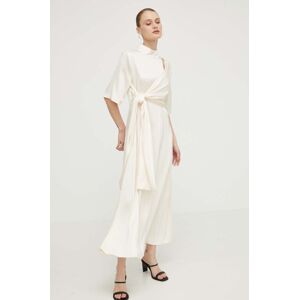 Šaty Gestuz béžová farba,maxi,oversize,10908920