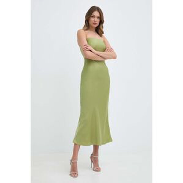 Šaty Bardot CASETTE zelená farba, midi, áčkový strih, 59155DB