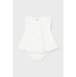 Šaty pre bábätká Mayoral Newborn biela farba, mini, áčkový strih