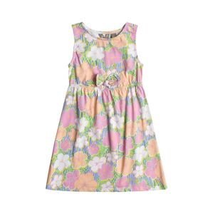 Dievčenské bavlnené šaty Roxy SUMMER AIR mini, áčkový strih