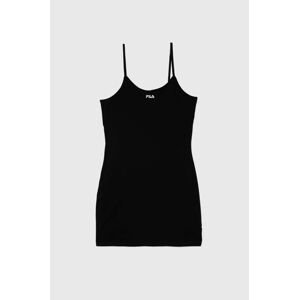 Dievčenské šaty Fila LANGENBORN čierna farba, mini, rovný strih