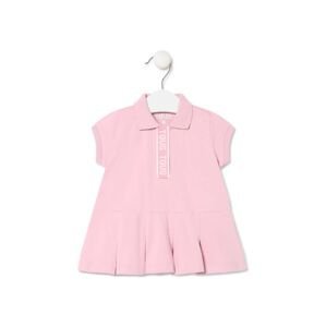 Dievčenské bavlnené šaty Tous ružová farba, mini, áčkový strih