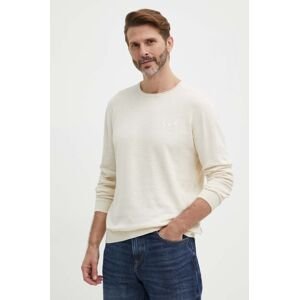 Ľanový sveter Pepe Jeans MILLER béžová farba, tenký, PM702422