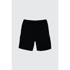 Detské bavlnené šortky Vans RANGE ELASTIC WAIST CARGO SHORT čierna farba, nastaviteľný pás