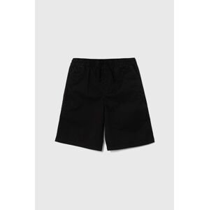 Detské krátke nohavice Vans RANGE ELASTIC WAIST SHORT II BOYS čierna farba, nastaviteľný pás
