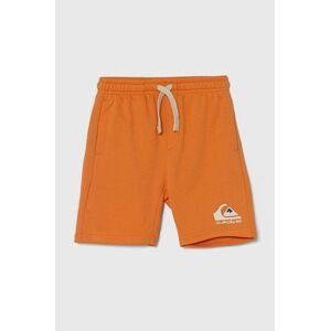 Detské krátke nohavice Quiksilver EASY DAY oranžová farba, melanžové
