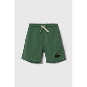 Detské krátke nohavice Quiksilver EASY DAY zelená farba, melanžové