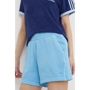 Bavlnené šortky adidas Originals jednofarebné, vysoký pás, IT4285