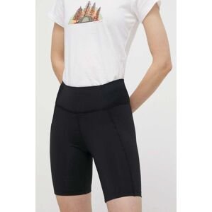 Športové krátke nohavice Columbia Boundless Trek dámske, čierna farba, jednofarebné, vysoký pás, 2074471