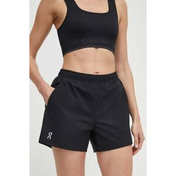 Bežecké šortky On-running Essential čierna farba, jednofarebné, vysoký pás