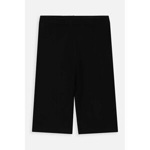 Detské krátke nohavice Coccodrillo čierna farba, jednofarebné