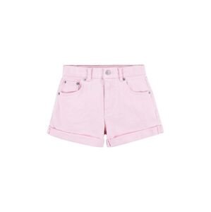 Detské rifľové krátke nohavice Levi's ružová farba, jednofarebné, nastaviteľný pás