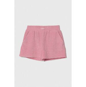 Detské krátke nohavice Guess ružová farba, jednofarebné