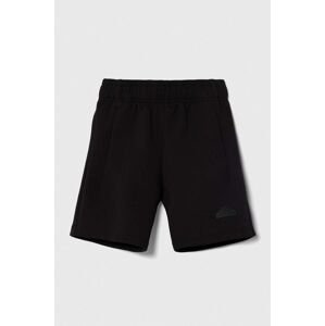 Detské krátke nohavice adidas čierna farba, jednofarebné, nastaviteľný pás