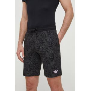 Bavlnené šortky Emporio Armani Underwear čierna farba, 111004 4R566