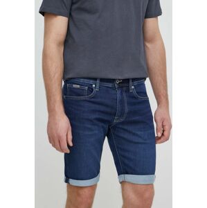 Rifľové krátke nohavice Pepe Jeans SLIM GYMDIGO SHORT pánske, tmavomodrá farba, PM801075DP4