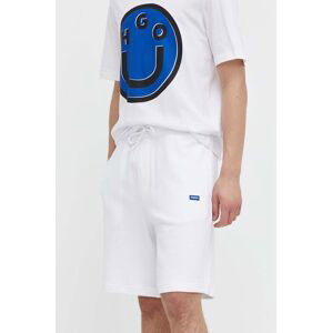 Bavlnené šortky Hugo Blue biela farba,50522364