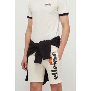 Šortky Ellesse Bossini Fleece Short pánske, béžová farba, SHV08748