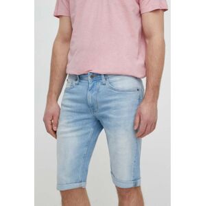 Rifľové krátke nohavice Pepe Jeans STRAIGHT pánske, PM801081MN6