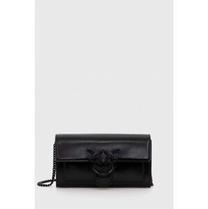 Kožená peňaženka Pinko dámska, čierna farba, , 100062.A124