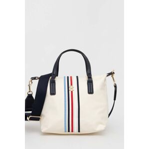 Kabelka Tommy Hilfiger béžová farba, AW0AW15986