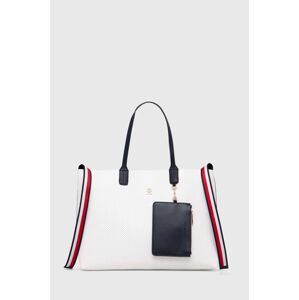 Kabelka Tommy Hilfiger biela farba, AW0AW16104