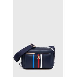 Kabelka Tommy Hilfiger tmavomodrá farba, AW0AW16106