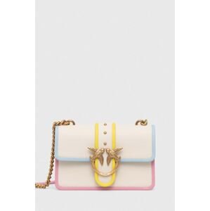 Kožená kabelka Pinko biela farba, 100059 A1K1