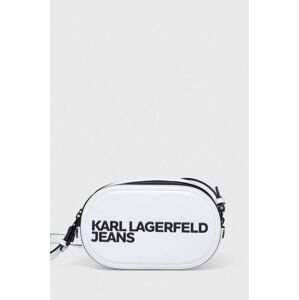 Kabelka Karl Lagerfeld Jeans biela farba