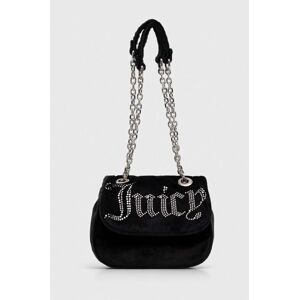 Zamatová kabelka Juicy Couture čierna farba