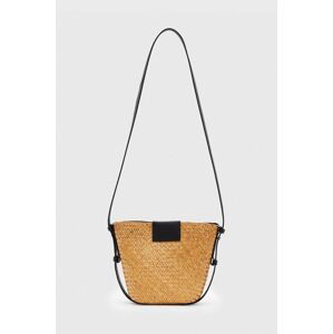 Kabelka AllSaints EBRO STRAW CROSSBODY žltá farba, WB581Y