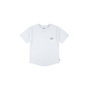 Detské tričko Levi's biela farba, jednofarebný