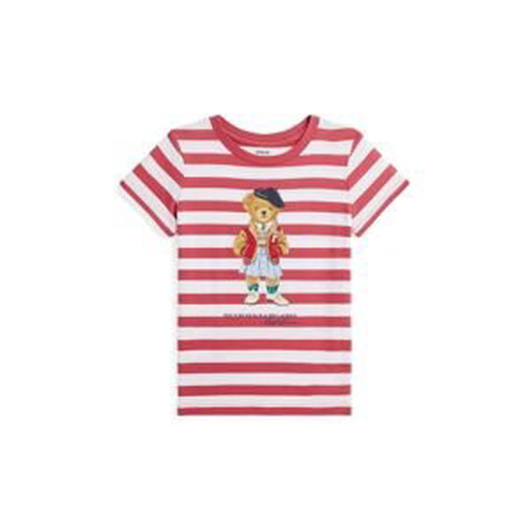 Detské bavlnené tričko Polo Ralph Lauren červená farba