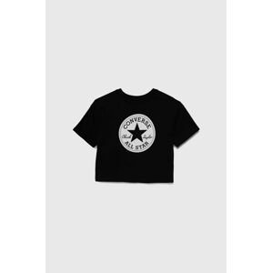 Detské tričko Converse čierna farba
