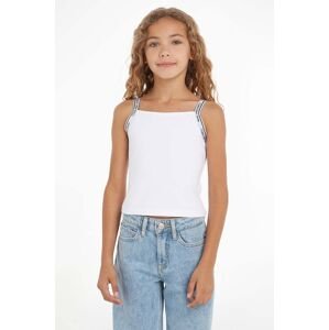 Detský top Calvin Klein Jeans biela farba